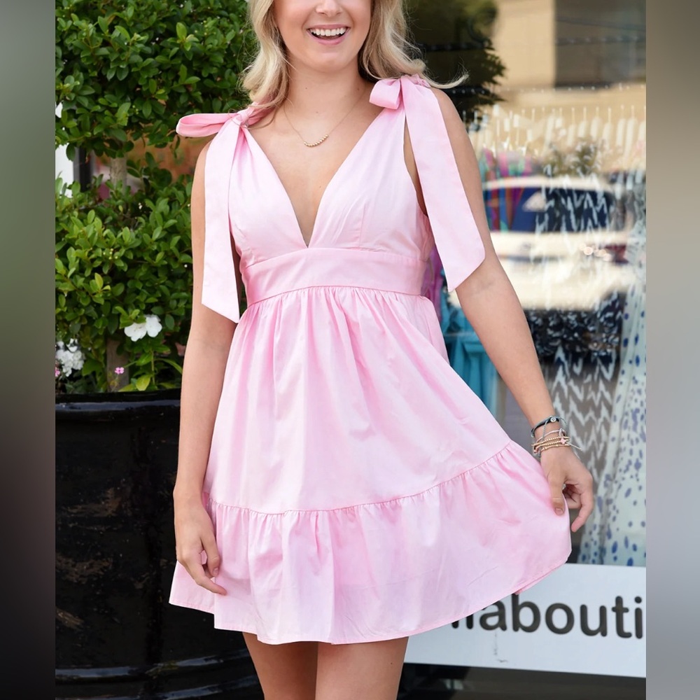 Tcec sz small pink dress with bows